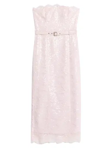 Toccin Women's Vivian Strapless Belted Lace Midi-Dress | Thumbnail 1
