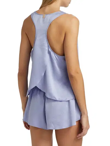 Lunya Women's Washable Silk Tulip-Back Pajama Set - Periwinkle Eve | Thumbnail 5