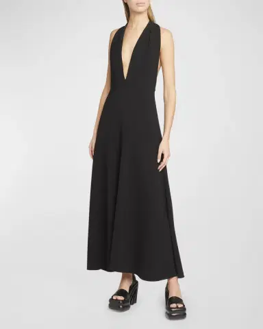 Proenza Schouler Matte Viscose Crepe Twist-Back Maxi Dress | Thumbnail 3 Proenza Schouler Matte Viscose Crepe Twist-Back Maxi Dress | Thumbnail 3