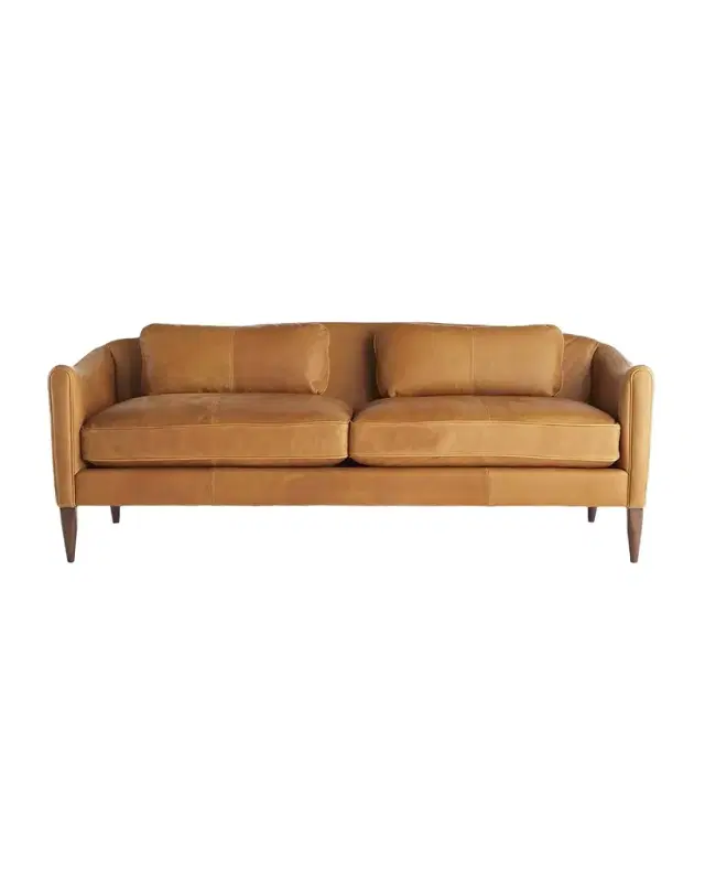 Arteriors Vincent Leather Sofa 80.5"