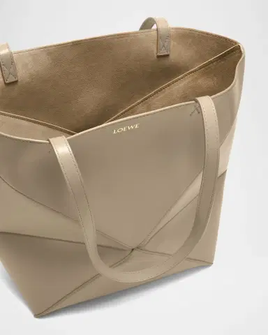 Loewe Puzzle Fold Medium Tote Bag in Shiny Leather | Thumbnail 2