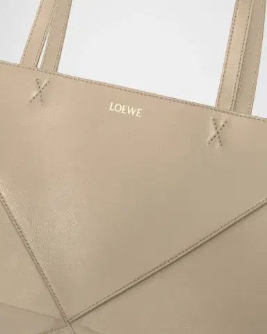 Loewe Puzzle Fold Medium Tote Bag in Shiny Leather | Thumbnail 5