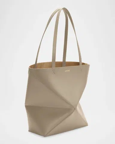 Loewe Puzzle Fold Medium Tote Bag in Shiny Leather | Thumbnail 7