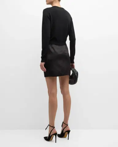 Carolina Herrera Crew-Neck Wool Cardigan | Thumbnail 4