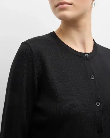 Carolina Herrera Crew-Neck Wool Cardigan | Thumbnail 5