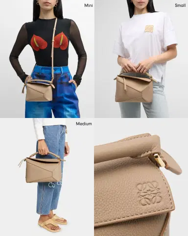 Loewe Puzzle Edge Medium Top-Handle Bag in Soft Grained Leather | Thumbnail 8 Loewe Puzzle Edge Medium Top-Handle Bag in Soft Grained Leather | Thumbnail 8