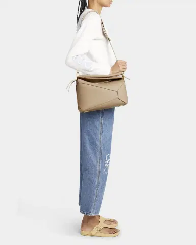 Loewe Puzzle Edge Medium Top-Handle Bag in Soft Grained Leather | Thumbnail 9 Loewe Puzzle Edge Medium Top-Handle Bag in Soft Grained Leather | Thumbnail 9