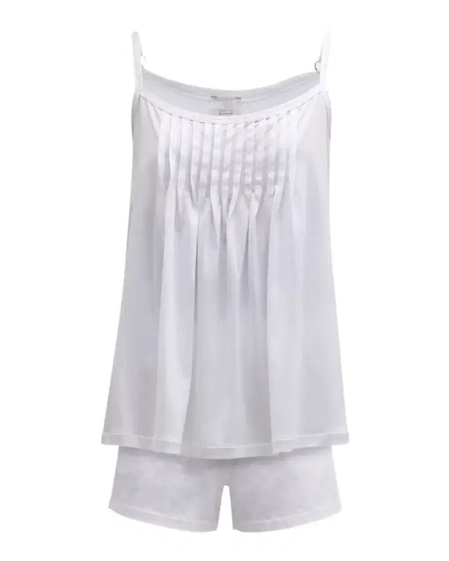 Hanro Julia Short Scoop-Neck Pintuck Pajama Set