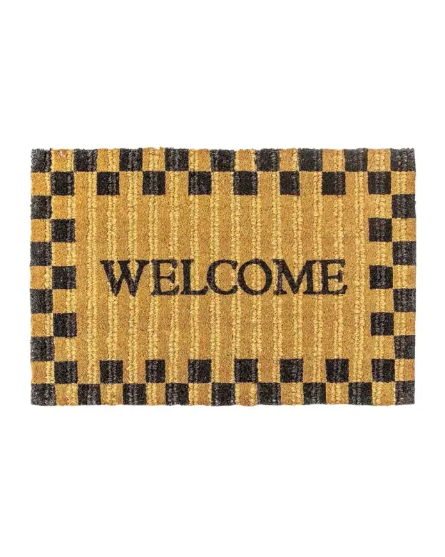 MacKenzie-Childs Welcome Checked Entrance Mat, 2x3