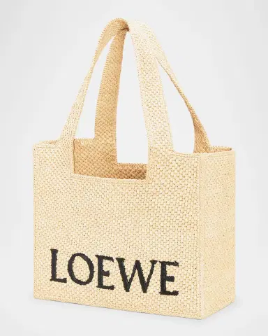 Loewe x Paula's Ibiza Font Logo Medium Tote Bag in Raffia | Thumbnail 3 Loewe x Paula's Ibiza Font Logo Medium Tote Bag in Raffia | Thumbnail 3
