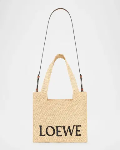 Loewe x Paula's Ibiza Font Logo Medium Tote Bag in Raffia | Thumbnail 7 Loewe x Paula's Ibiza Font Logo Medium Tote Bag in Raffia | Thumbnail 7