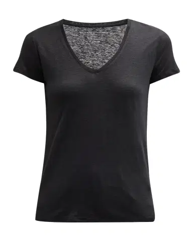 Majestic Filatures V-Neck Short-Sleeve Stretch Linen T-Shirt | Thumbnail 1