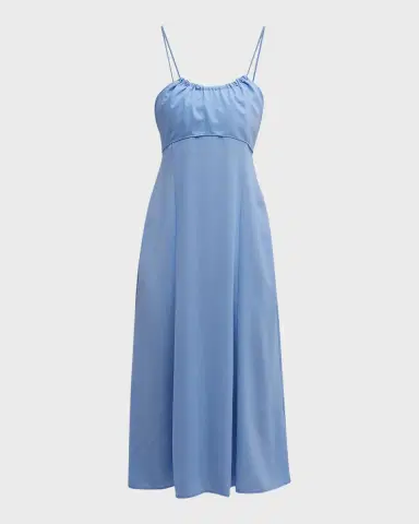 Emporio Armani Sleeveless Scoop-Neck Crepe Midi Dress | Thumbnail 2 Emporio Armani Sleeveless Scoop-Neck Crepe Midi Dress | Thumbnail 2