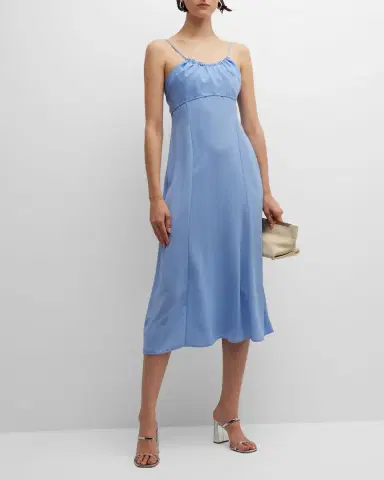 Emporio Armani Sleeveless Scoop-Neck Crepe Midi Dress | Thumbnail 3 Emporio Armani Sleeveless Scoop-Neck Crepe Midi Dress | Thumbnail 3
