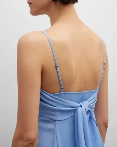 Emporio Armani Sleeveless Scoop-Neck Crepe Midi Dress | Thumbnail 5 Emporio Armani Sleeveless Scoop-Neck Crepe Midi Dress | Thumbnail 5