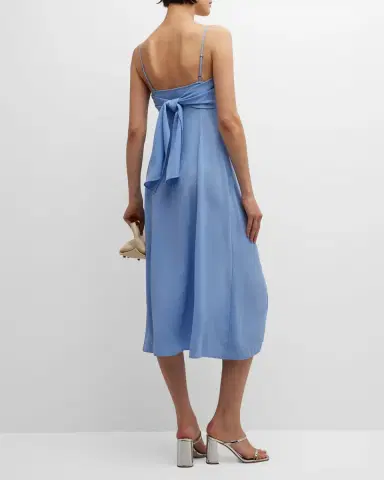 Emporio Armani Sleeveless Scoop-Neck Crepe Midi Dress | Thumbnail 6 Emporio Armani Sleeveless Scoop-Neck Crepe Midi Dress | Thumbnail 6