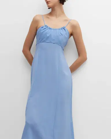 Emporio Armani Sleeveless Scoop-Neck Crepe Midi Dress | Thumbnail 7 Emporio Armani Sleeveless Scoop-Neck Crepe Midi Dress | Thumbnail 7