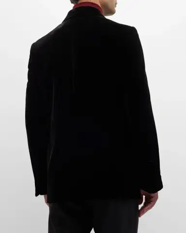 Tom Ford Men's Wool-Silk Velvet Cocktail Jacket | Thumbnail 3 Tom Ford Men's Wool-Silk Velvet Cocktail Jacket | Thumbnail 3