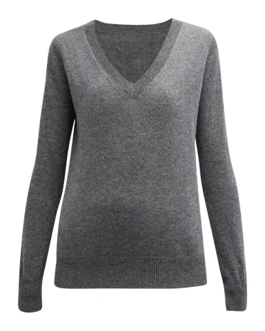 Neiman Marcus Cashmere Collection Cashmere Classic V-Neck Sweater | Thumbnail 1