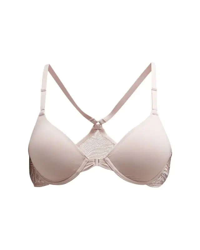 Lush Lace-Back Front-Closure Contour Bra