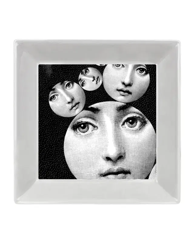 FORNASETTI Square Plate 20 x 20cm - Tema E Variazioni N.242