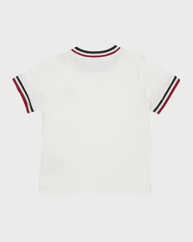 Moncler Boy 's Logo Patch Striped Trim T-Shirt | Thumbnail 2