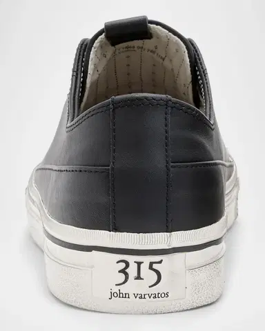JOHN VARVATOS Men's Vulc Laceless Low Top Leather Shoes | Thumbnail 3 JOHN VARVATOS Men's Vulc Laceless Low Top Leather Shoes | Thumbnail 3