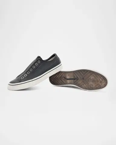 JOHN VARVATOS Men's Vulc Laceless Low Top Leather Shoes | Thumbnail 4 JOHN VARVATOS Men's Vulc Laceless Low Top Leather Shoes | Thumbnail 4