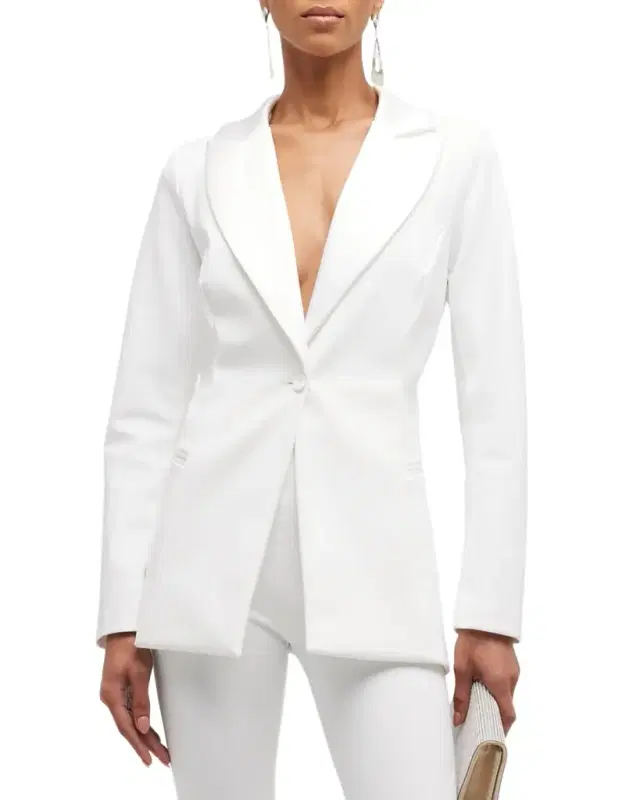 Chiara Boni La Petite Robe Alex Ra Mixed-Media Blazer