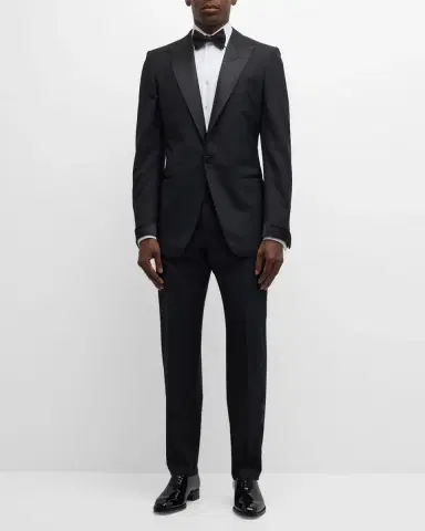 Tom Ford Men's Peak-Lapel Wool Tuxedo | Thumbnail 2 Tom Ford Men's Peak-Lapel Wool Tuxedo | Thumbnail 2