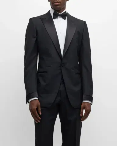 Tom Ford Men's Peak-Lapel Wool Tuxedo | Thumbnail 4 Tom Ford Men's Peak-Lapel Wool Tuxedo | Thumbnail 4