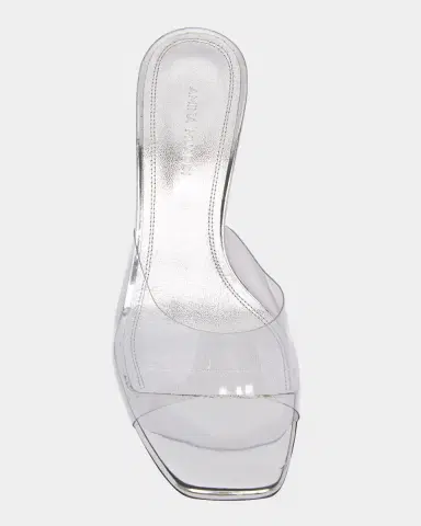 Amina Muaddi Lupita Transparent Mule Sandals | Thumbnail 5