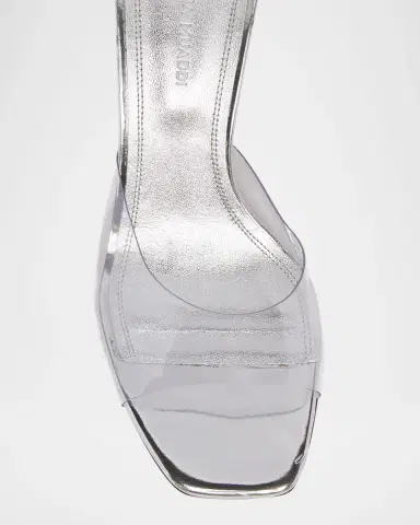 Amina Muaddi Lupita Transparent Mule Sandals | Thumbnail 6