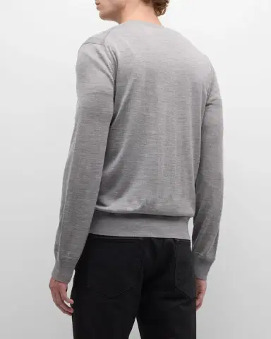 Tom Ford Men's Merino Wool V-Neck Sweater | Thumbnail 3 Tom Ford Men's Merino Wool V-Neck Sweater | Thumbnail 3