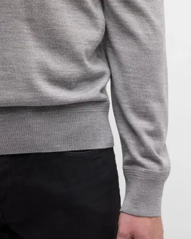 Tom Ford Men's Merino Wool V-Neck Sweater | Thumbnail 7 Tom Ford Men's Merino Wool V-Neck Sweater | Thumbnail 7