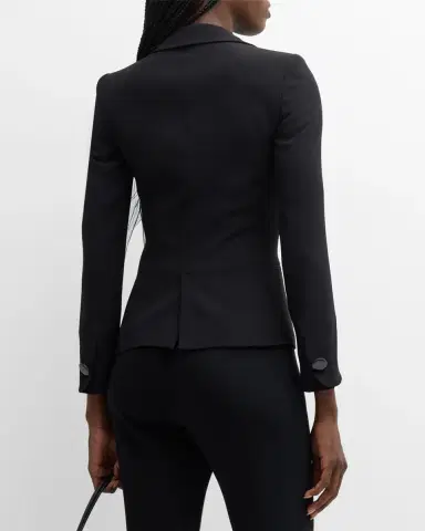 Giorgio Armani Cady Tailored Blazer Jacket | Thumbnail 3