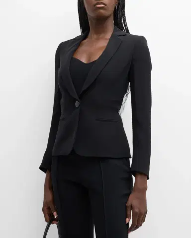 Giorgio Armani Cady Tailored Blazer Jacket | Thumbnail 4