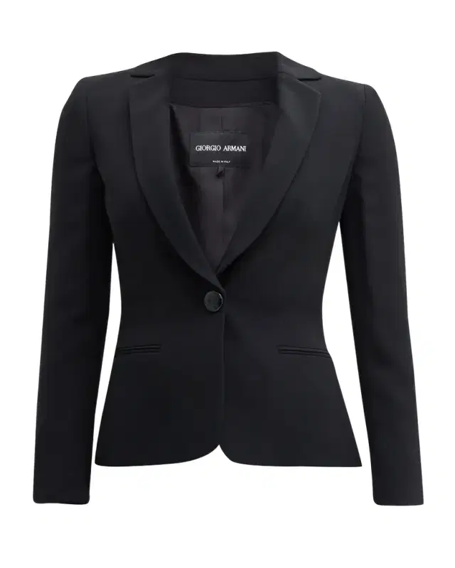 Giorgio Armani Cady Tailored Blazer Jacket