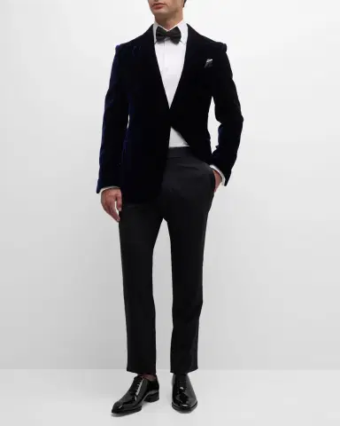 Tom Ford Men's Wool-Silk Velvet Cocktail Jacket | Thumbnail 2 Tom Ford Men's Wool-Silk Velvet Cocktail Jacket | Thumbnail 2