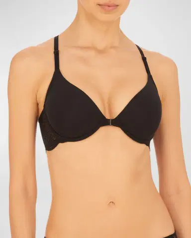 Natori Lush Lace-Back Front-Closure Contour Bra | Thumbnail 1 Natori Lush Lace-Back Front-Closure Contour Bra | Thumbnail 1
