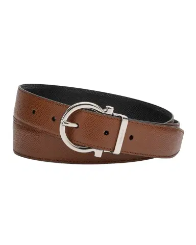 Ferragamo Men's Reversible Leather Gancio-Buckle Belt | Thumbnail 1 Ferragamo Men's Reversible Leather Gancio-Buckle Belt | Thumbnail 1