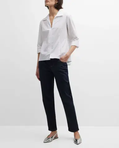 Finley 3/4-Sleeve Stretch Cotton Swing Shirt | Thumbnail 2 Finley 3/4-Sleeve Stretch Cotton Swing Shirt | Thumbnail 2