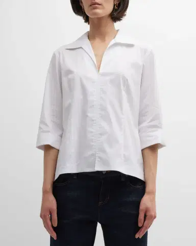 Finley 3/4-Sleeve Stretch Cotton Swing Shirt | Thumbnail 4 Finley 3/4-Sleeve Stretch Cotton Swing Shirt | Thumbnail 4