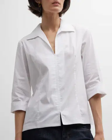 Finley 3/4-Sleeve Stretch Cotton Swing Shirt | Thumbnail 6 Finley 3/4-Sleeve Stretch Cotton Swing Shirt | Thumbnail 6