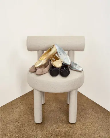 Manolo Blahnik Veralli Suede Bow Ballerina Flats | Thumbnail 5