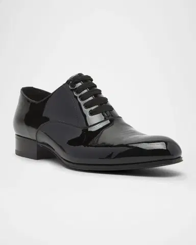 Tom Ford Men's Edgar Patent Leather Oxfords | Thumbnail 2