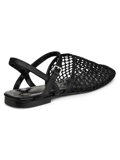 Staud Women's Rete Paper Net Sandals - Black Netting - Size 10.5 | Thumbnail 3