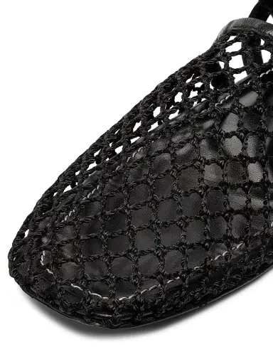 Staud Women's Rete Paper Net Sandals - Black Netting - Size 10.5 | Thumbnail 5