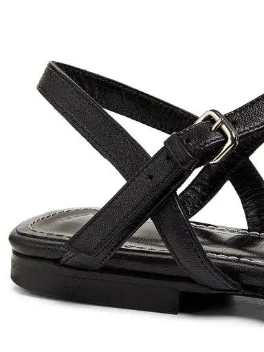Staud Women's Rete Paper Net Sandals - Black Netting - Size 10.5 | Thumbnail 6