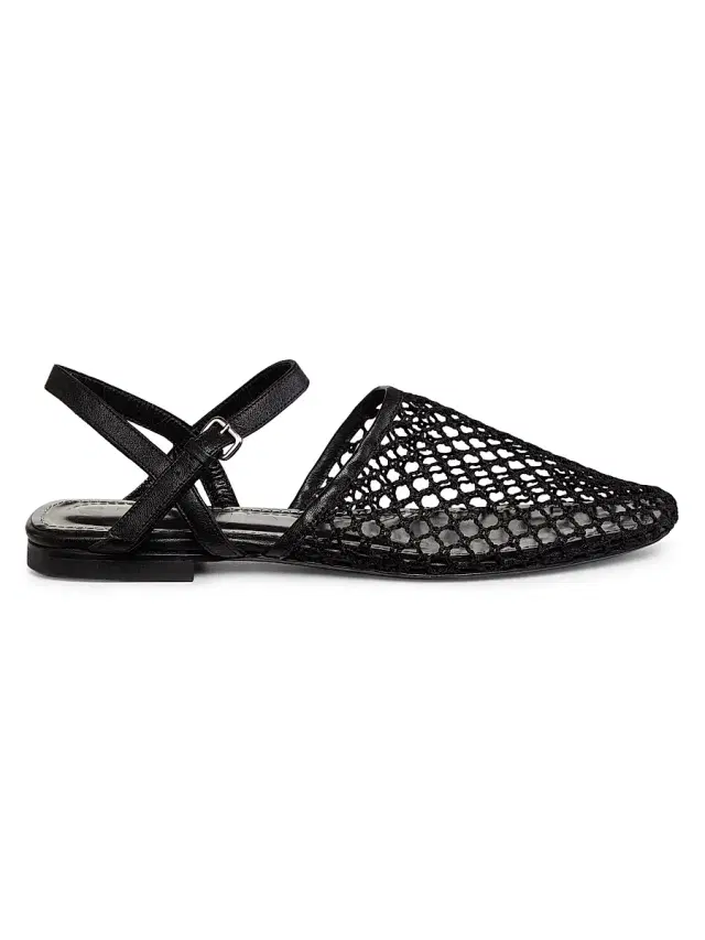 Staud Women's Rete Paper Net Sandals - Black Netting